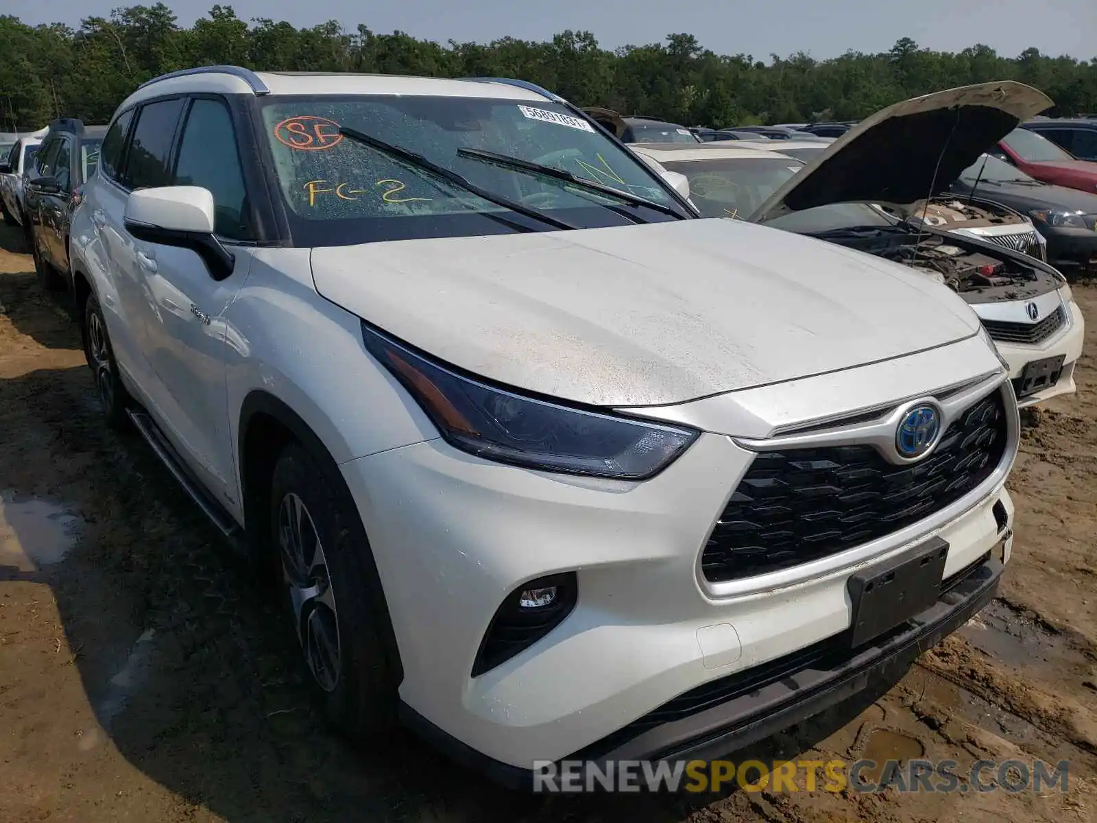 1 Photograph of a damaged car 5TDHBRCH4MS530946 TOYOTA HIGHLANDER 2021