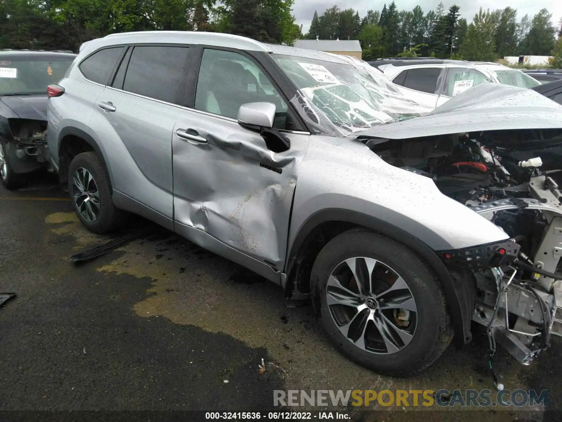 1 Photograph of a damaged car 5TDHBRCH7MS516183 TOYOTA HIGHLANDER 2021