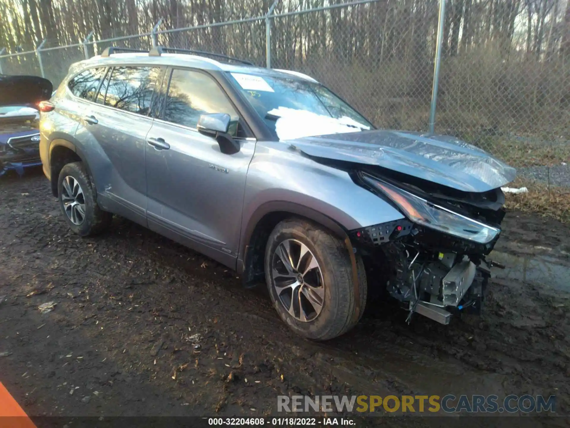 1 Photograph of a damaged car 5TDHBRCH8MS020602 TOYOTA HIGHLANDER 2021