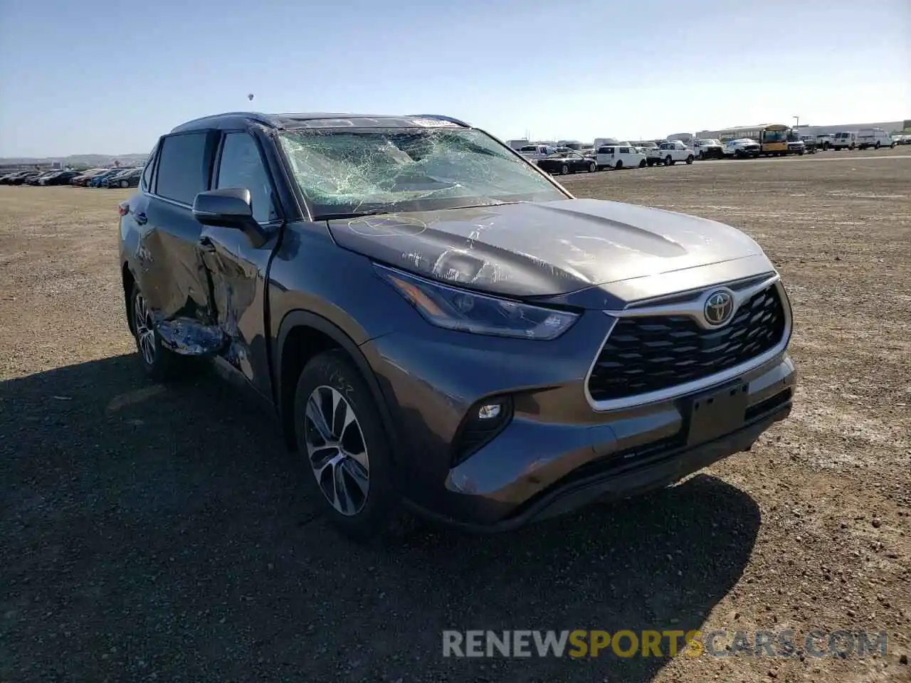 1 Photograph of a damaged car 5TDHZRAH8MS033509 TOYOTA HIGHLANDER 2021