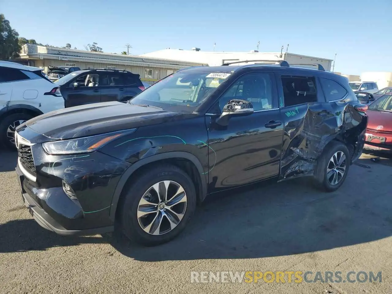 1 Photograph of a damaged car 5TDHZRAH9MS532304 TOYOTA HIGHLANDER 2021