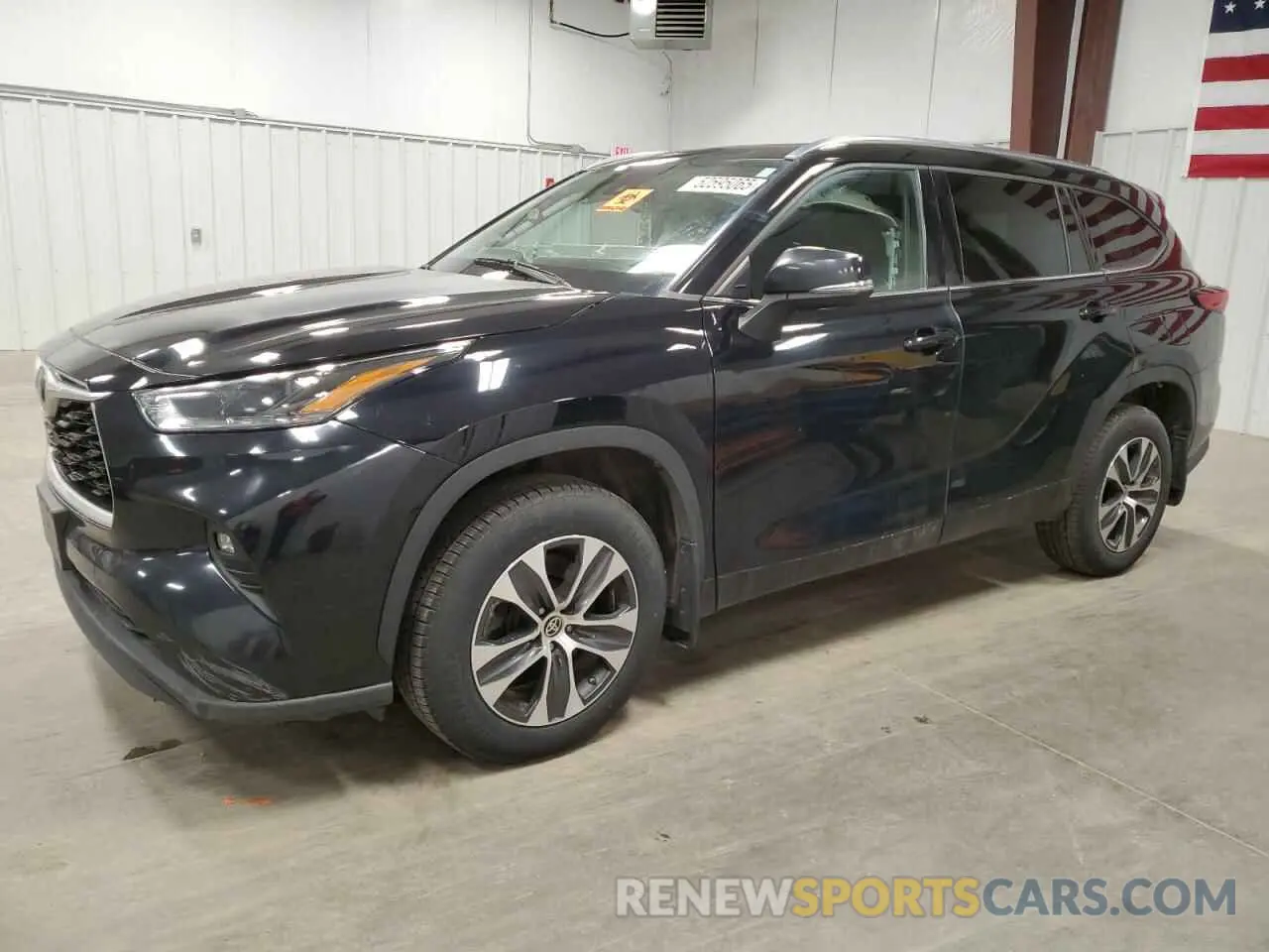 1 Photograph of a damaged car 5TDHZRBH0MS063991 TOYOTA HIGHLANDER 2021