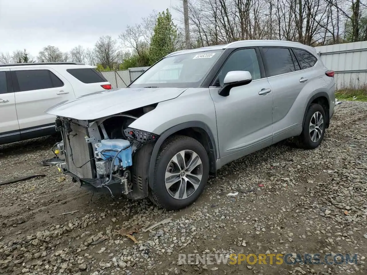 1 Photograph of a damaged car 5TDHZRBH0MS072027 TOYOTA HIGHLANDER 2021