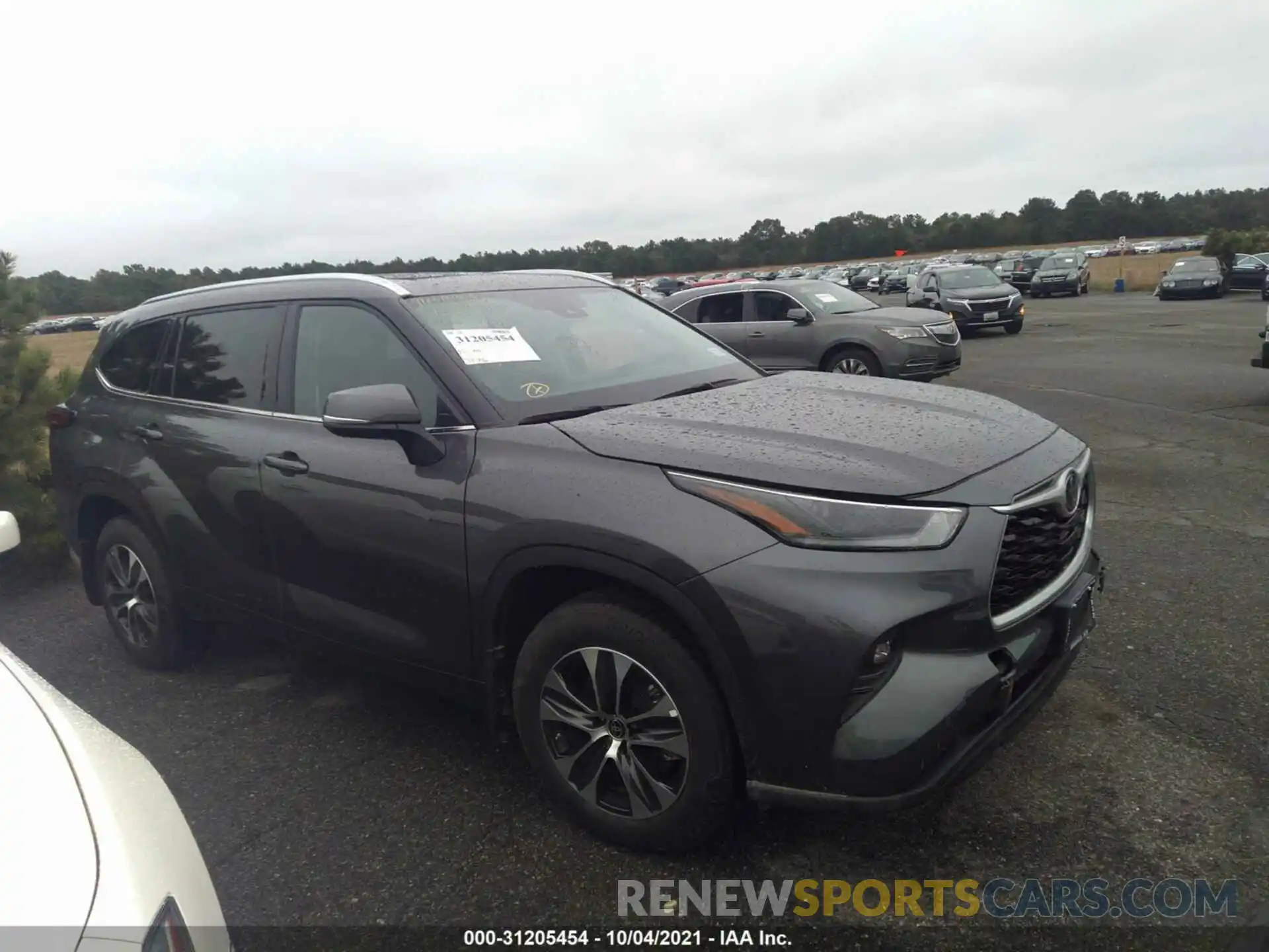 1 Photograph of a damaged car 5TDHZRBH0MS534764 TOYOTA HIGHLANDER 2021