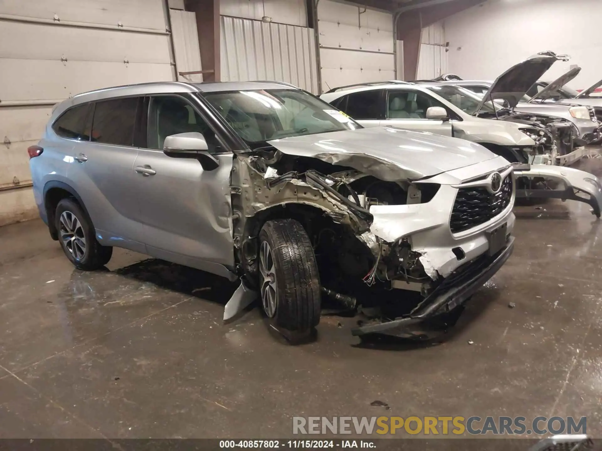 1 Photograph of a damaged car 5TDHZRBH1MS097194 TOYOTA HIGHLANDER 2021