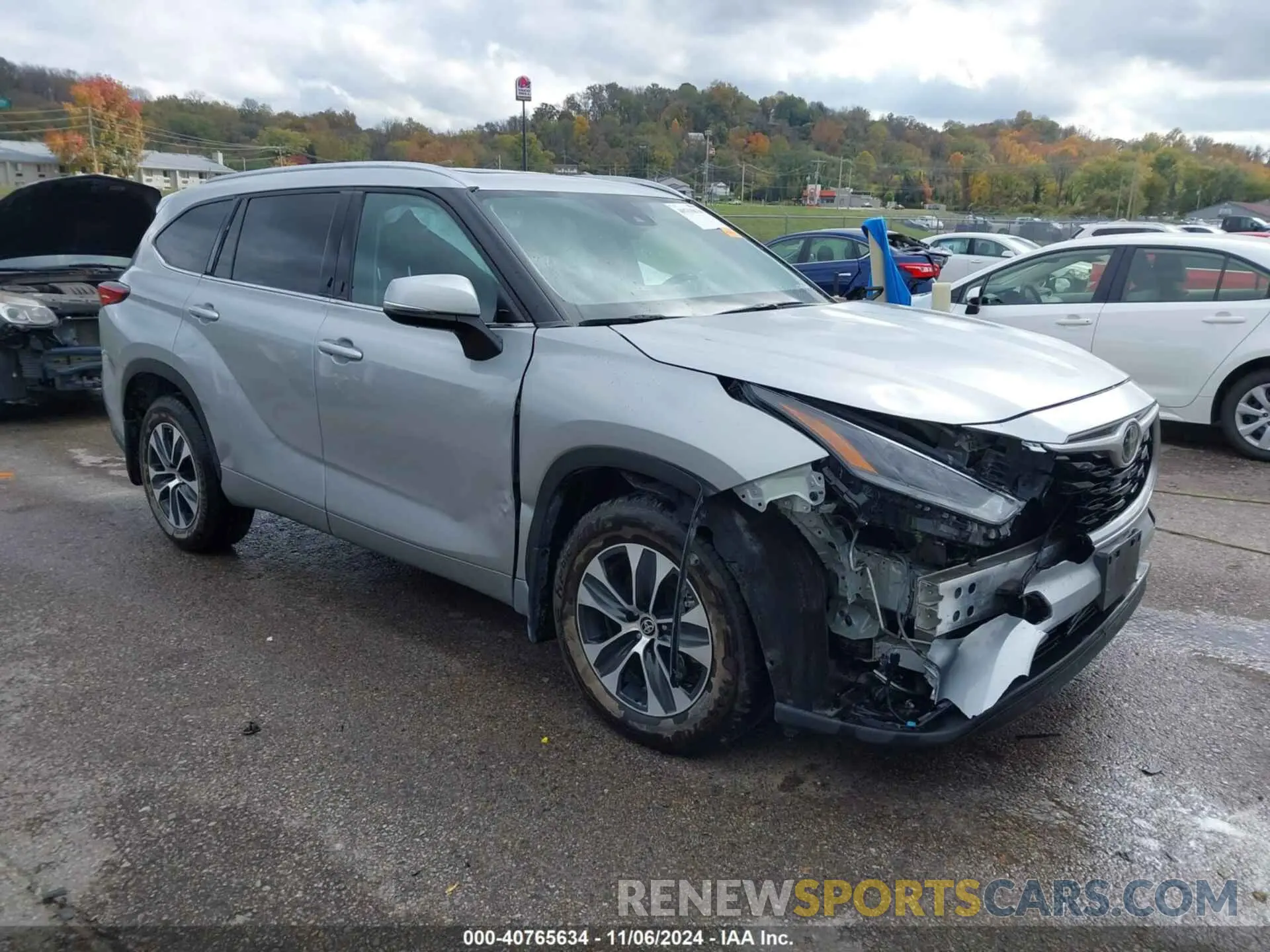 1 Photograph of a damaged car 5TDHZRBH2MS535768 TOYOTA HIGHLANDER 2021