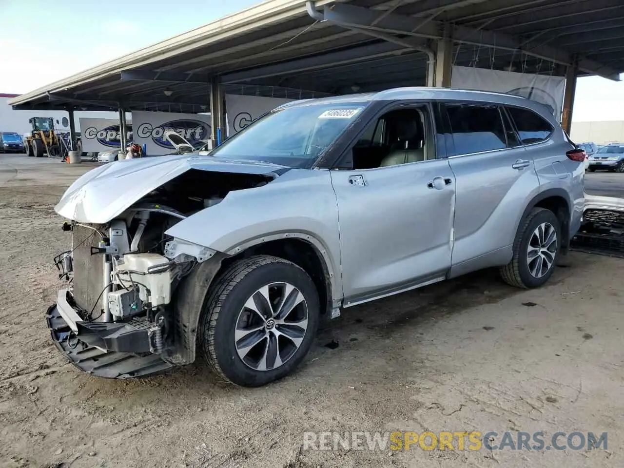 1 Photograph of a damaged car 5TDHZRBH2MS555177 TOYOTA HIGHLANDER 2021