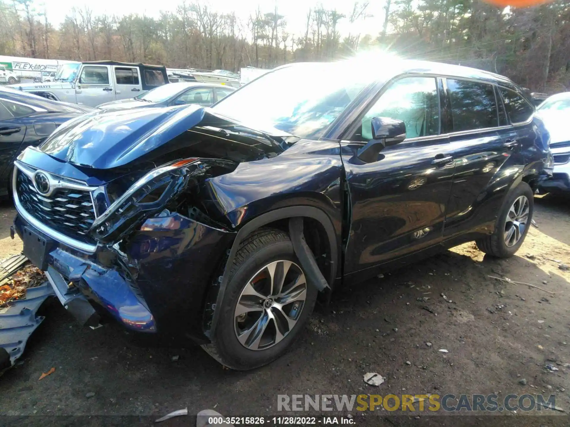 2 Photograph of a damaged car 5TDHZRBH3MS152020 TOYOTA HIGHLANDER 2021