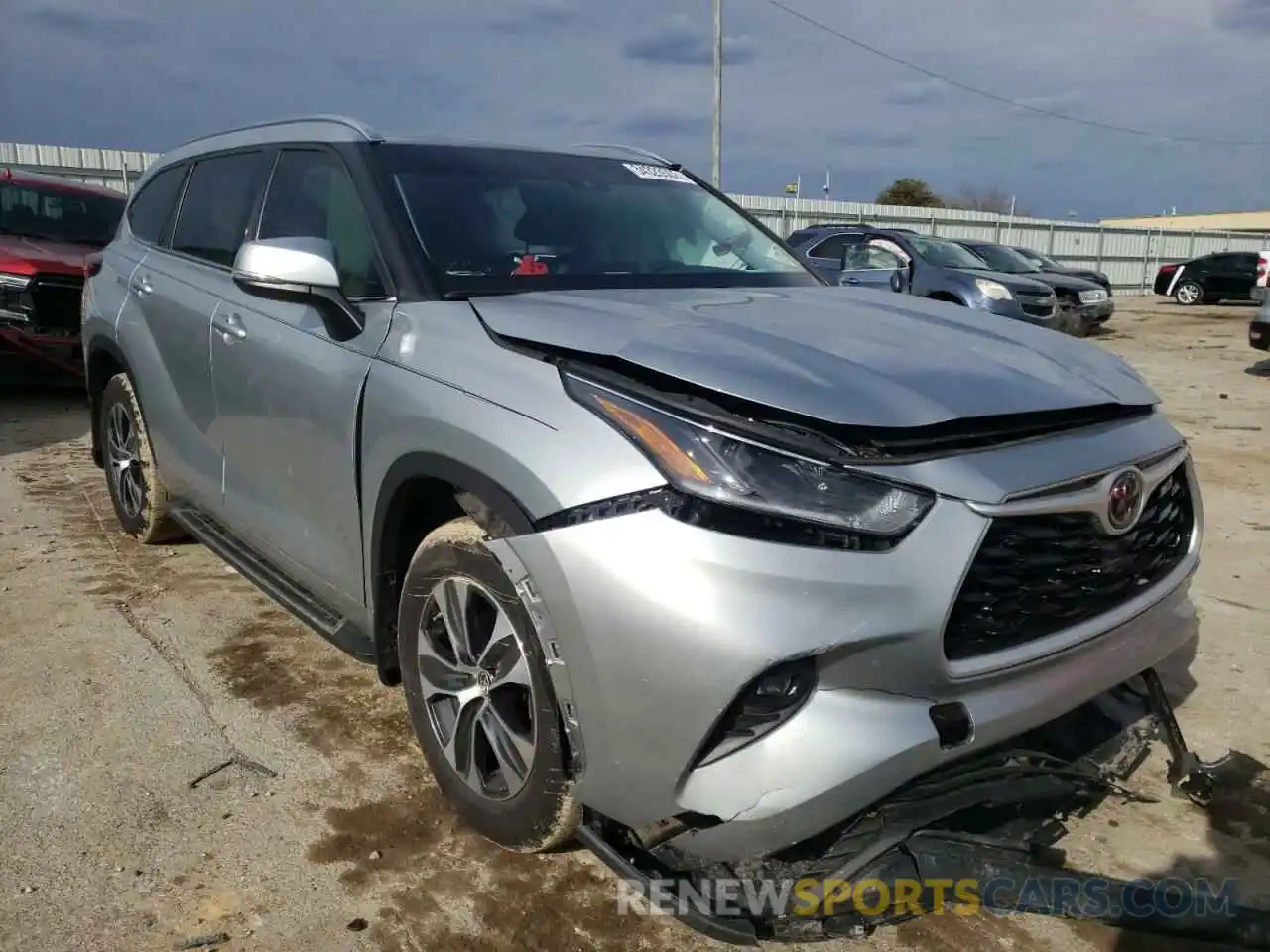 1 Photograph of a damaged car 5TDHZRBH3MS523726 TOYOTA HIGHLANDER 2021