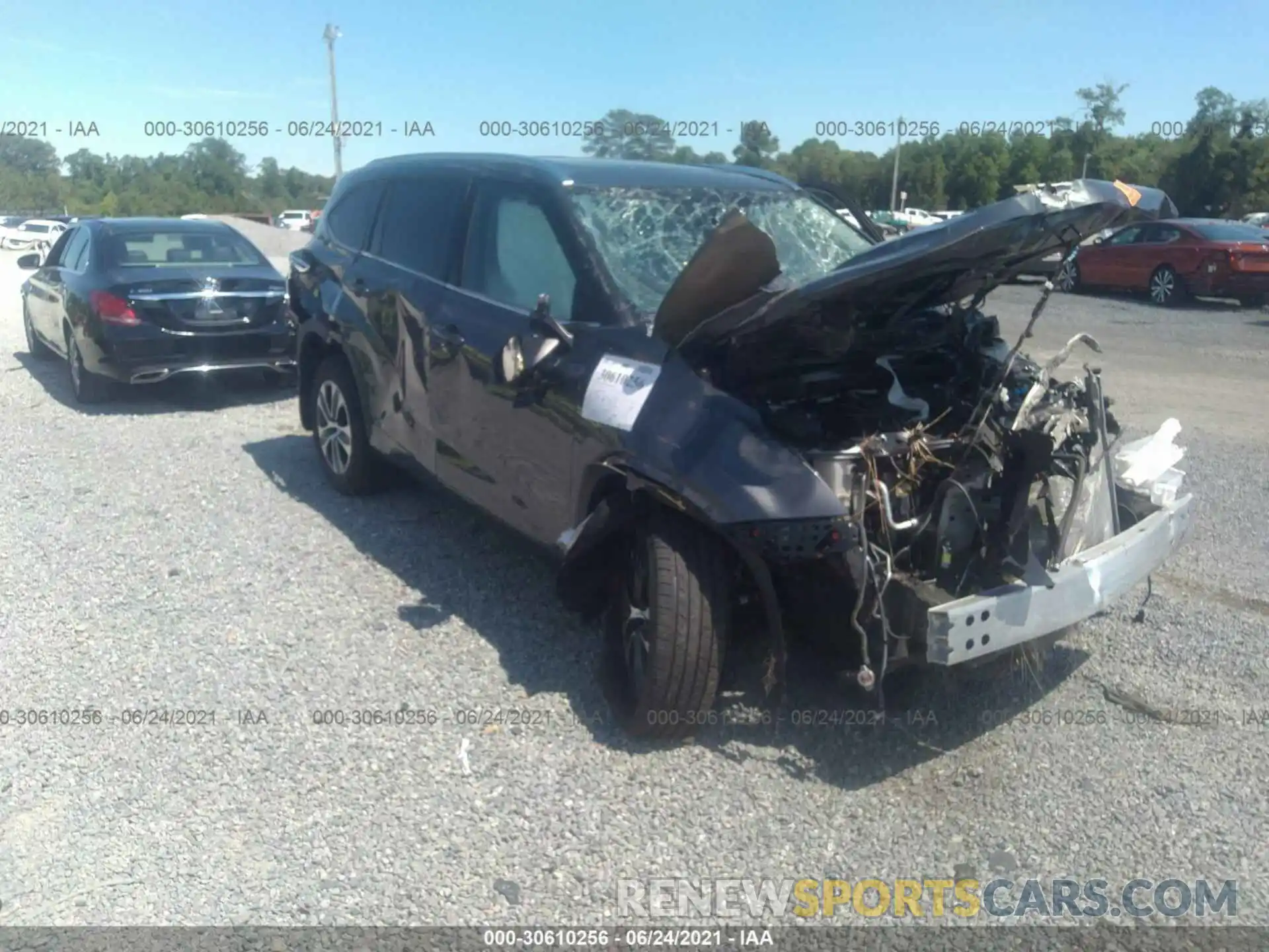 1 Photograph of a damaged car 5TDHZRBH4MS058583 TOYOTA HIGHLANDER 2021