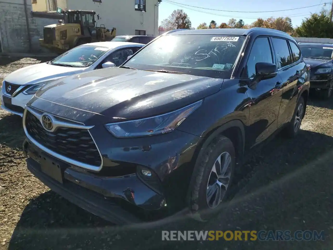 2 Photograph of a damaged car 5TDHZRBH5MS089941 TOYOTA HIGHLANDER 2021