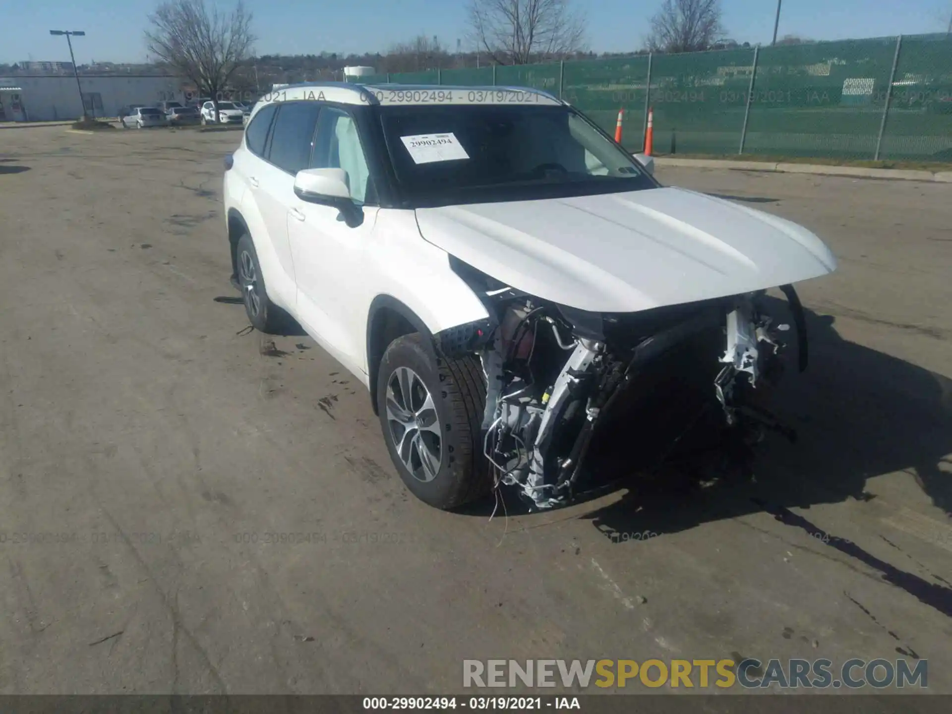 1 Photograph of a damaged car 5TDHZRBH6MS068340 TOYOTA HIGHLANDER 2021