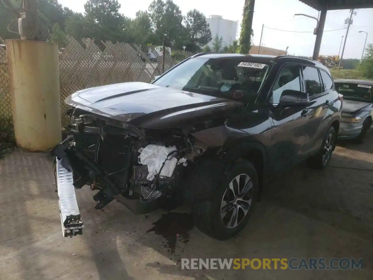 2 Photograph of a damaged car 5TDHZRBH6MS523803 TOYOTA HIGHLANDER 2021