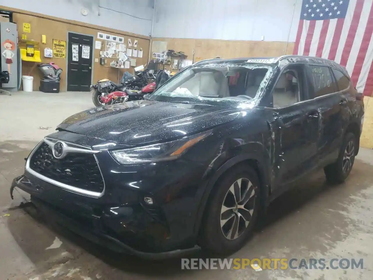 2 Photograph of a damaged car 5TDHZRBH7MS083848 TOYOTA HIGHLANDER 2021