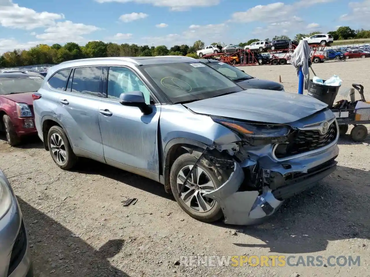 1 Photograph of a damaged car 5TDHZRBH7MS139190 TOYOTA HIGHLANDER 2021