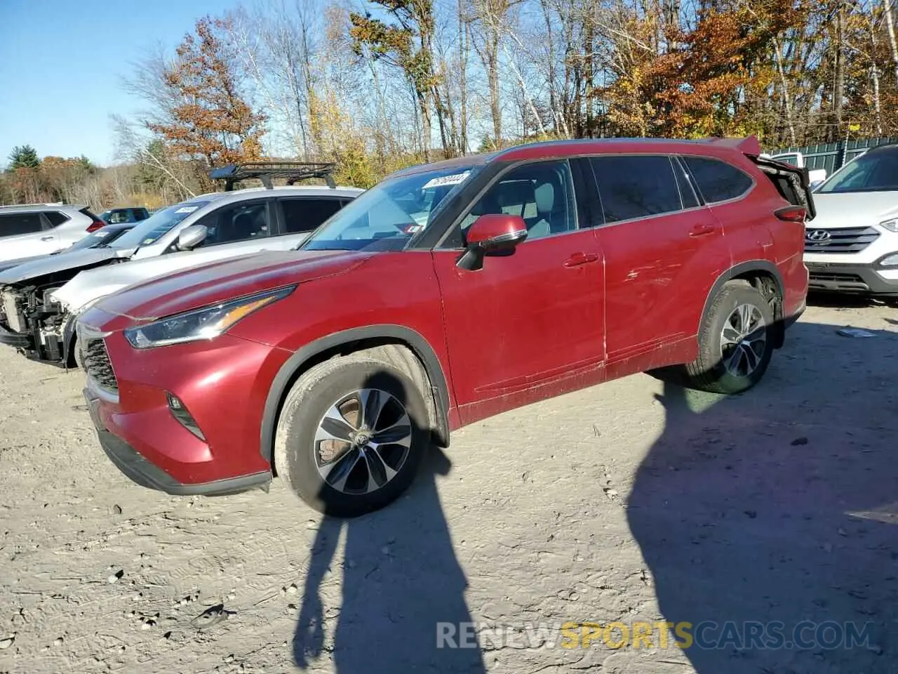 1 Photograph of a damaged car 5TDHZRBH8MS127520 TOYOTA HIGHLANDER 2021