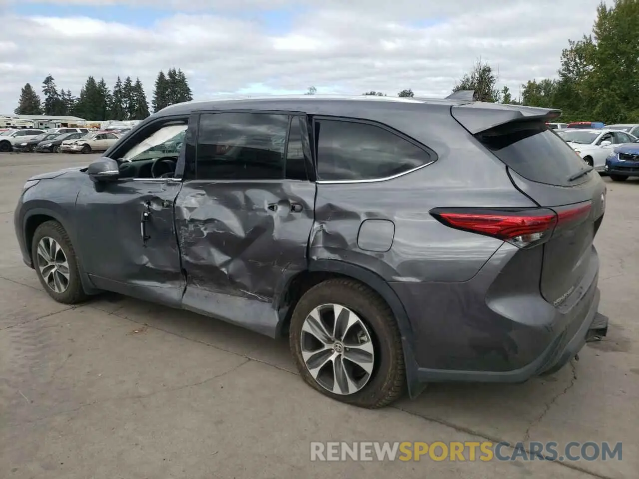 2 Photograph of a damaged car 5TDHZRBH8MS160243 TOYOTA HIGHLANDER 2021