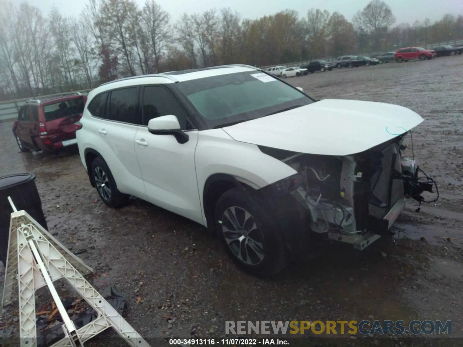 1 Photograph of a damaged car 5TDHZRBH8MS545236 TOYOTA HIGHLANDER 2021
