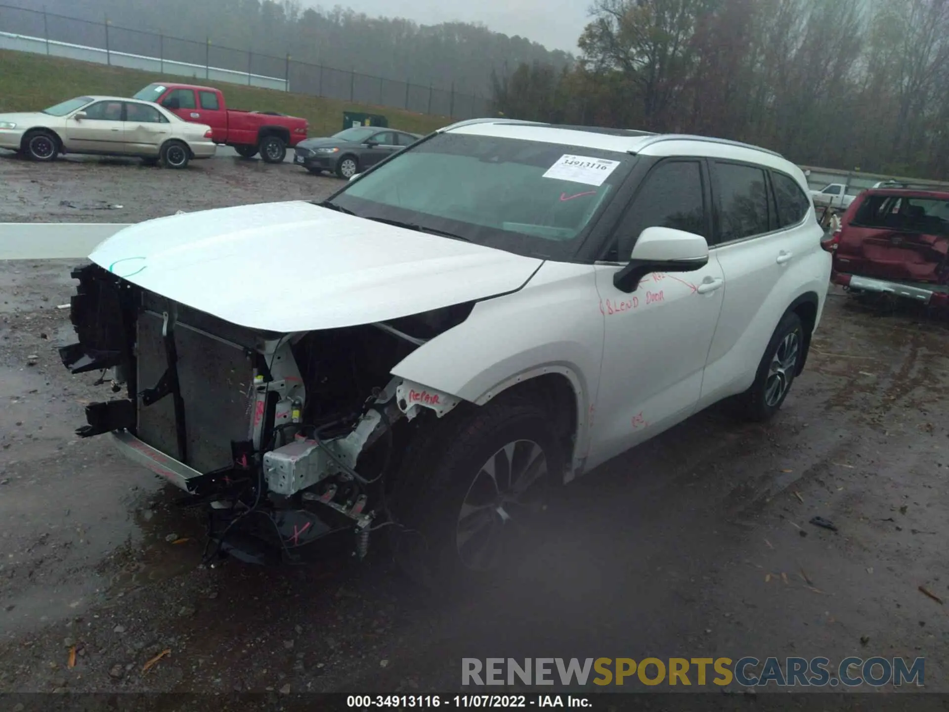 2 Photograph of a damaged car 5TDHZRBH8MS545236 TOYOTA HIGHLANDER 2021