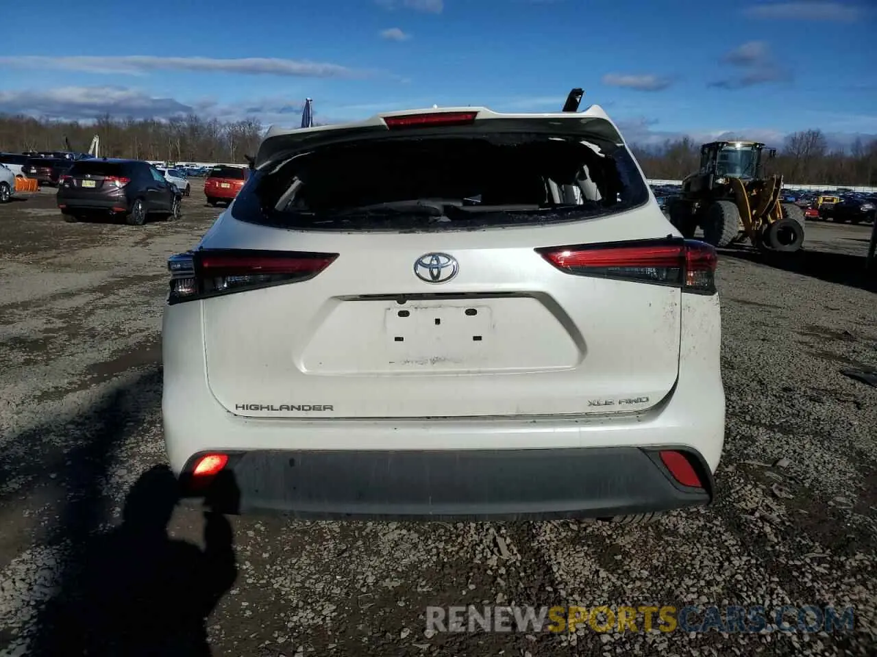 6 Photograph of a damaged car 5TDHZRBH9MS104358 TOYOTA HIGHLANDER 2021