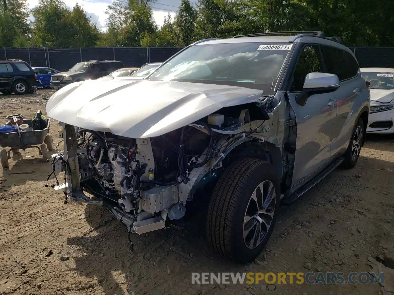 2 Photograph of a damaged car 5TDHZRBH9MS530082 TOYOTA HIGHLANDER 2021