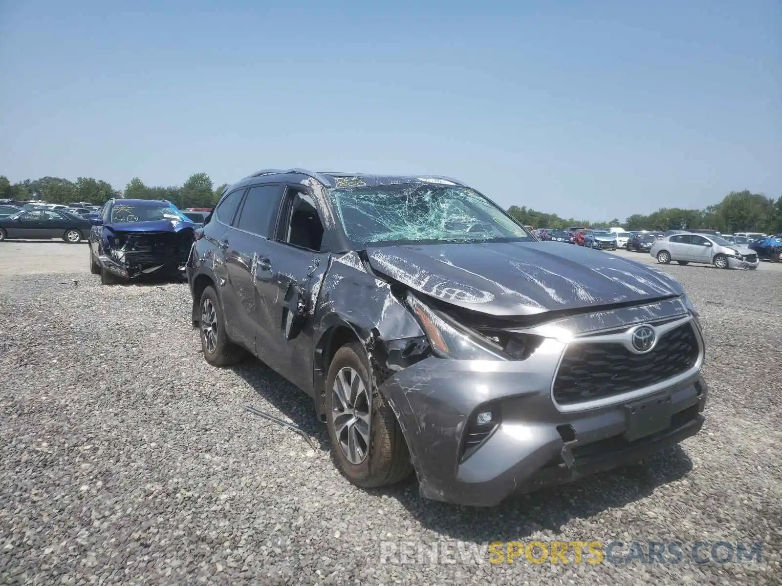 1 Photograph of a damaged car 5TDHZRBH9MS532947 TOYOTA HIGHLANDER 2021