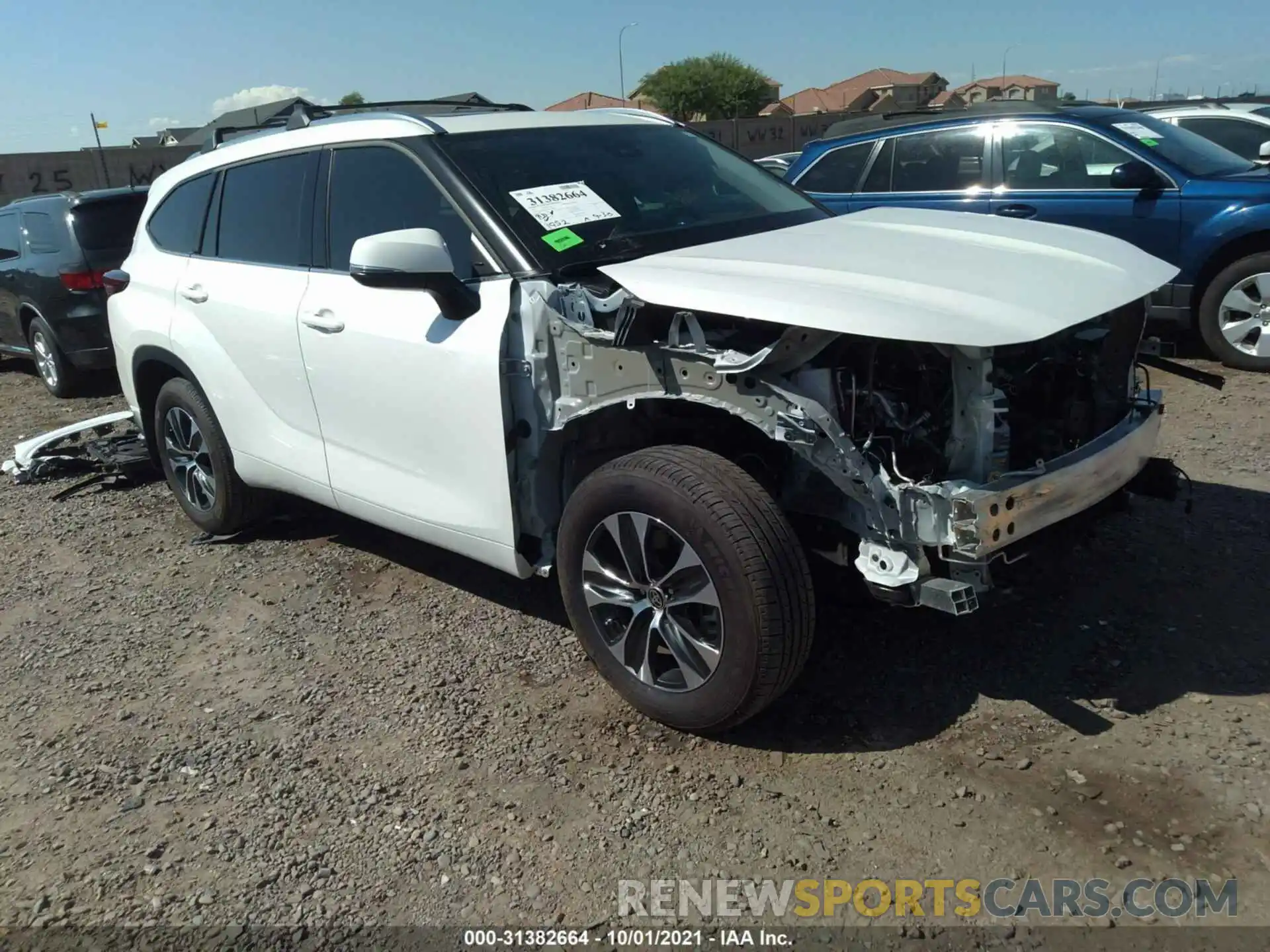 1 Photograph of a damaged car 5TDHZRBH9MS538604 TOYOTA HIGHLANDER 2021