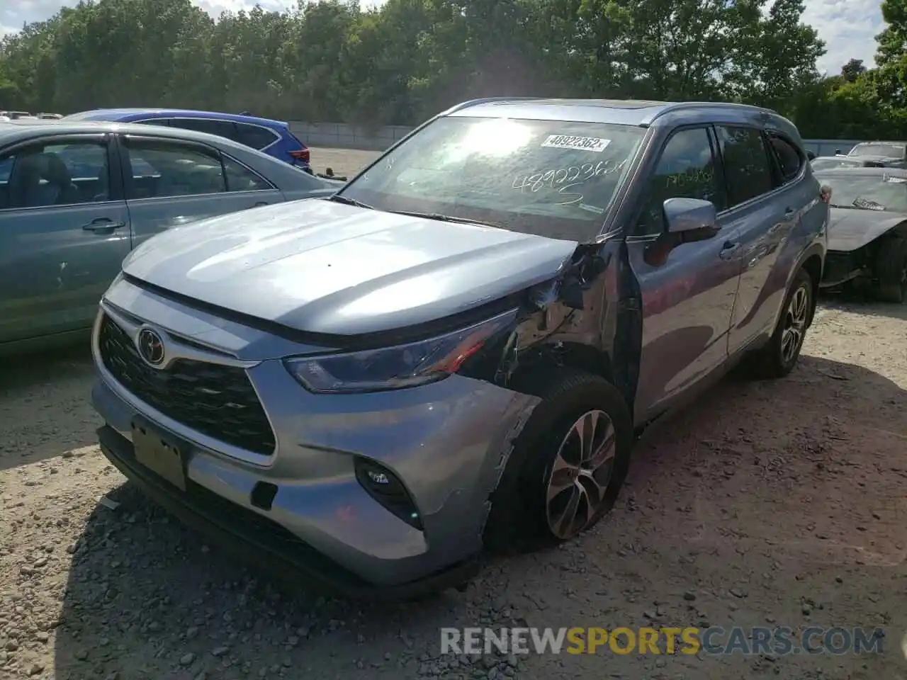 2 Photograph of a damaged car 5TDHZRBHXMS124618 TOYOTA HIGHLANDER 2021