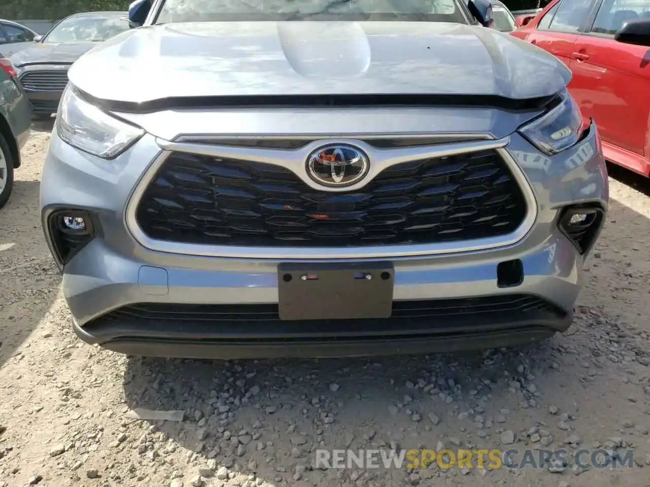 9 Photograph of a damaged car 5TDHZRBHXMS124618 TOYOTA HIGHLANDER 2021