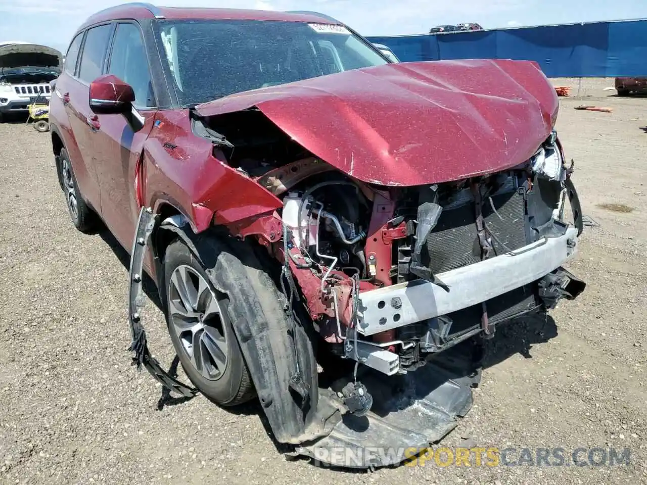 1 Photograph of a damaged car 5TDHZRBHXMS528440 TOYOTA HIGHLANDER 2021