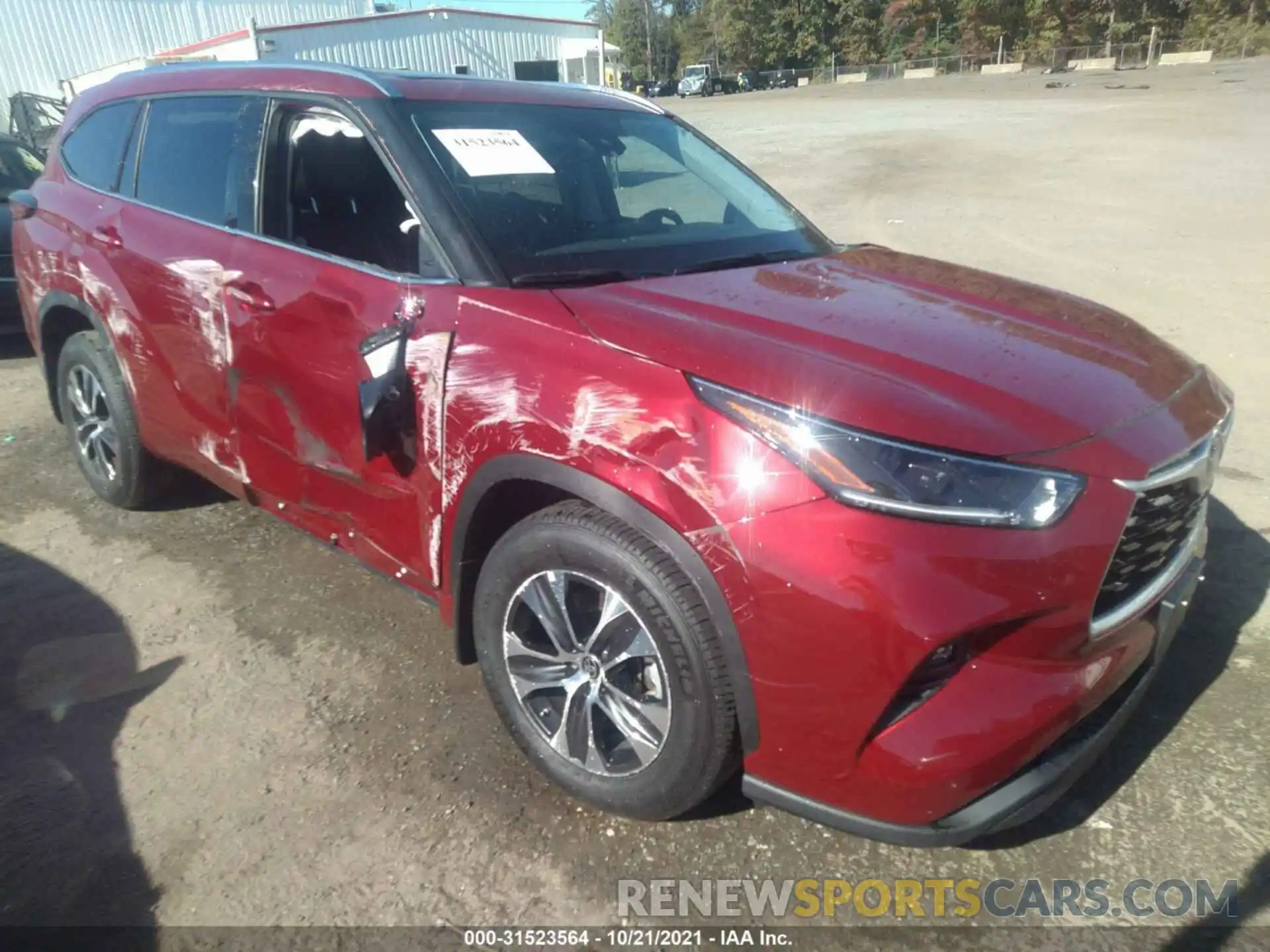 1 Photograph of a damaged car 5TDHZRBHXMS544315 TOYOTA HIGHLANDER 2021