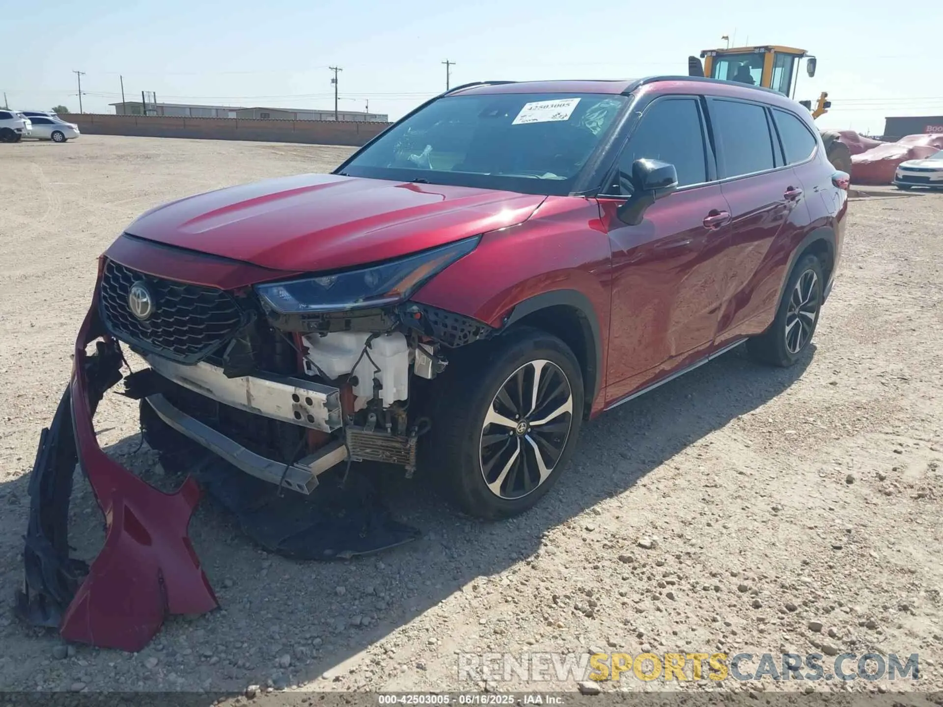 2 Photograph of a damaged car 5TDJZRBH0MS062146 TOYOTA HIGHLANDER 2021
