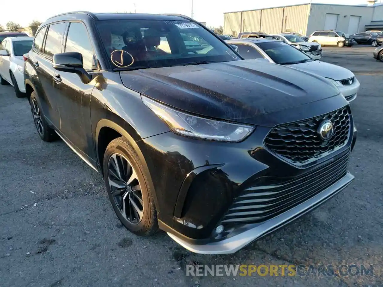 1 Photograph of a damaged car 5TDJZRBH2MS097223 TOYOTA HIGHLANDER 2021