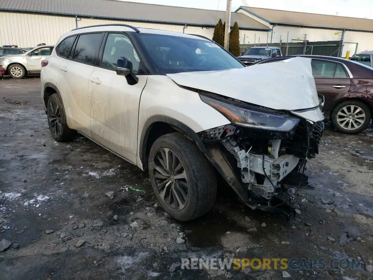 1 Photograph of a damaged car 5TDJZRBH2MS134982 TOYOTA HIGHLANDER 2021