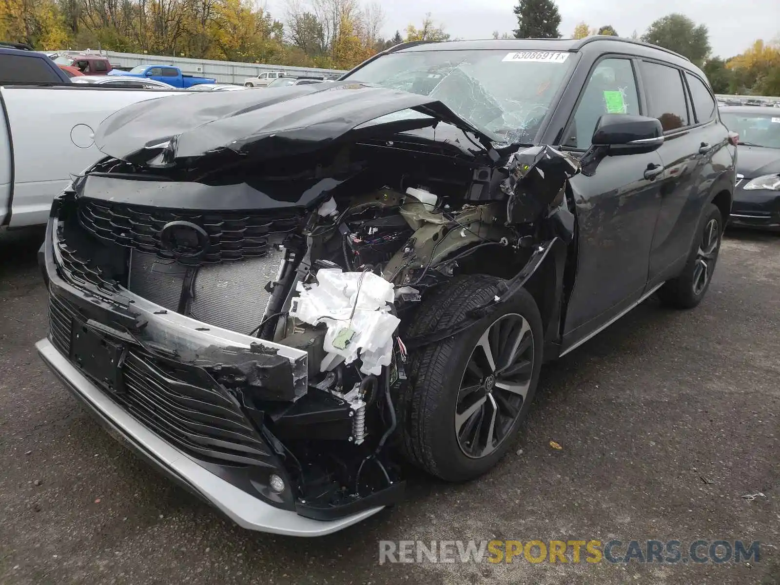 2 Photograph of a damaged car 5TDJZRBH3MS143397 TOYOTA HIGHLANDER 2021