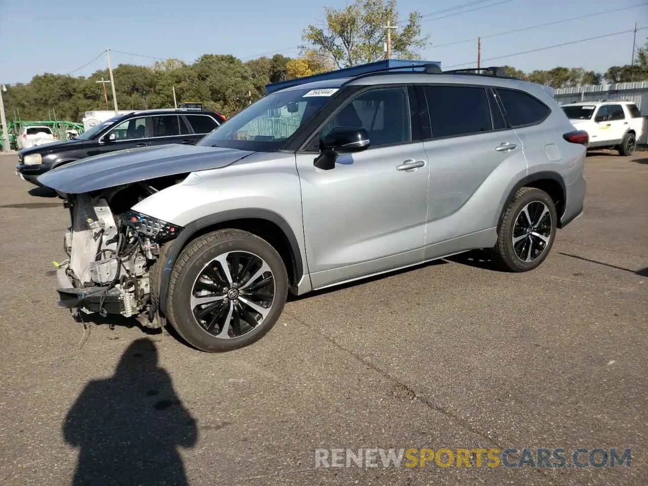 1 Photograph of a damaged car 5TDJZRBH4MS059458 TOYOTA HIGHLANDER 2021
