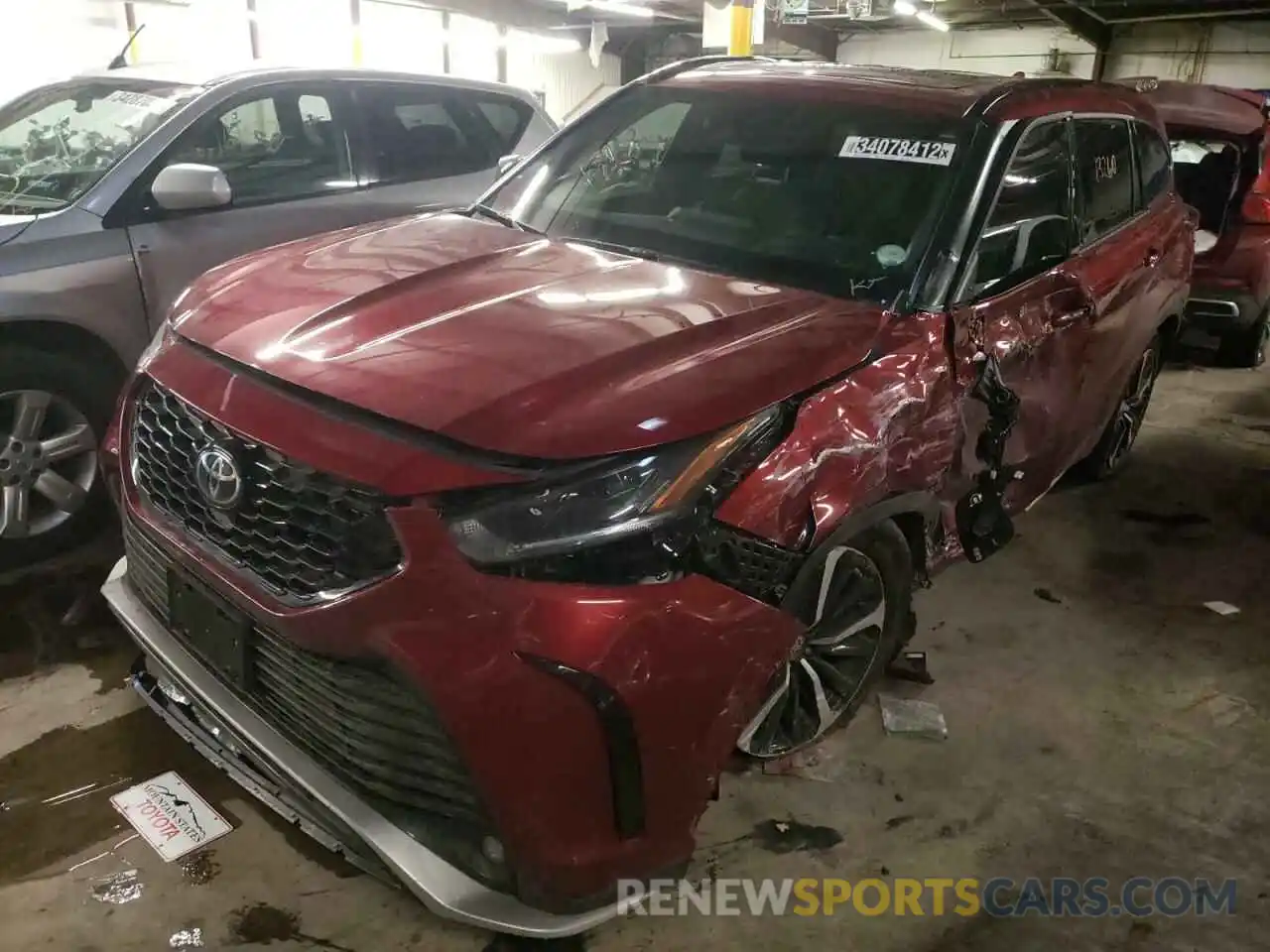 2 Photograph of a damaged car 5TDJZRBH4MS127578 TOYOTA HIGHLANDER 2021