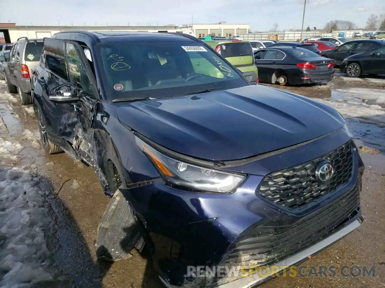 1 Photograph of a damaged car 5TDJZRBH5MS132630 TOYOTA HIGHLANDER 2021