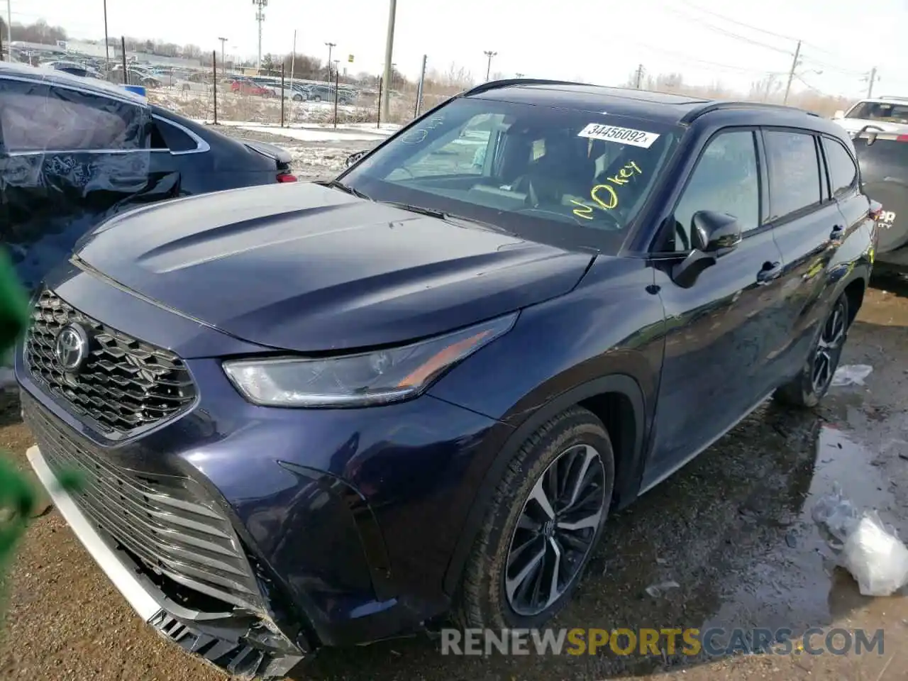 2 Photograph of a damaged car 5TDJZRBH5MS132630 TOYOTA HIGHLANDER 2021