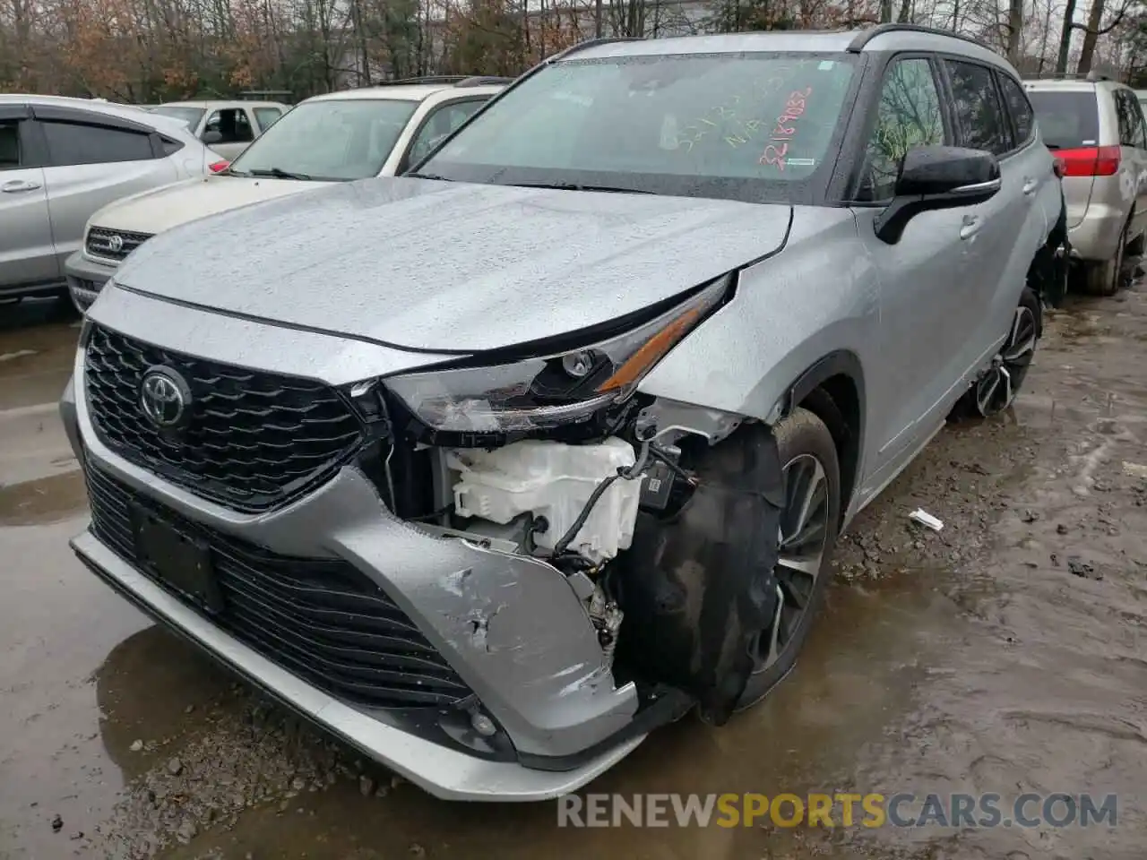 2 Photograph of a damaged car 5TDJZRBH6MS080747 TOYOTA HIGHLANDER 2021