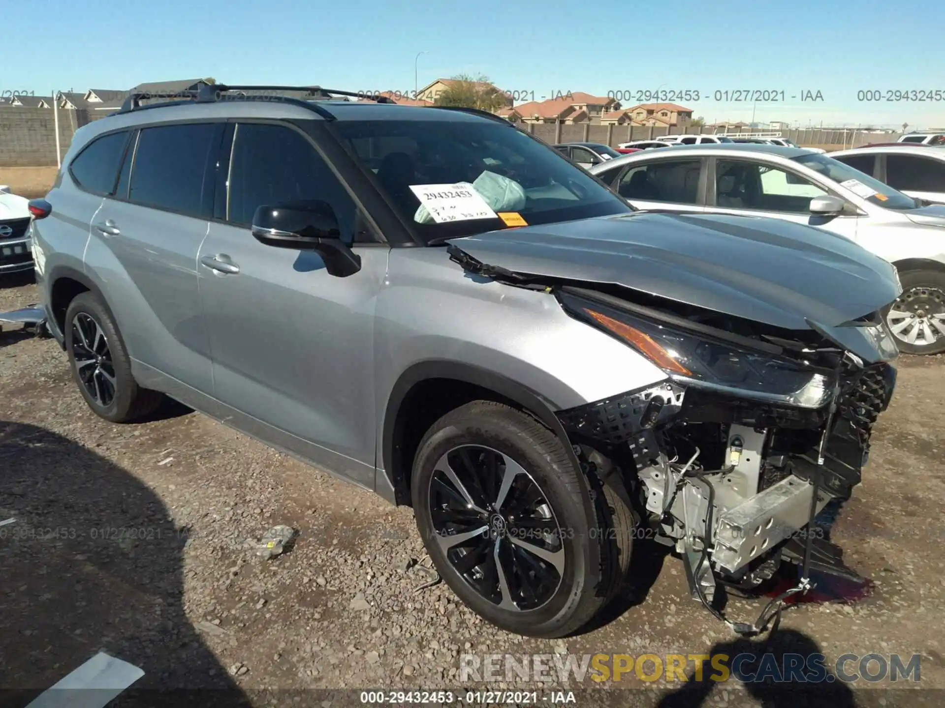 1 Photograph of a damaged car 5TDJZRBH8MS062038 TOYOTA HIGHLANDER 2021