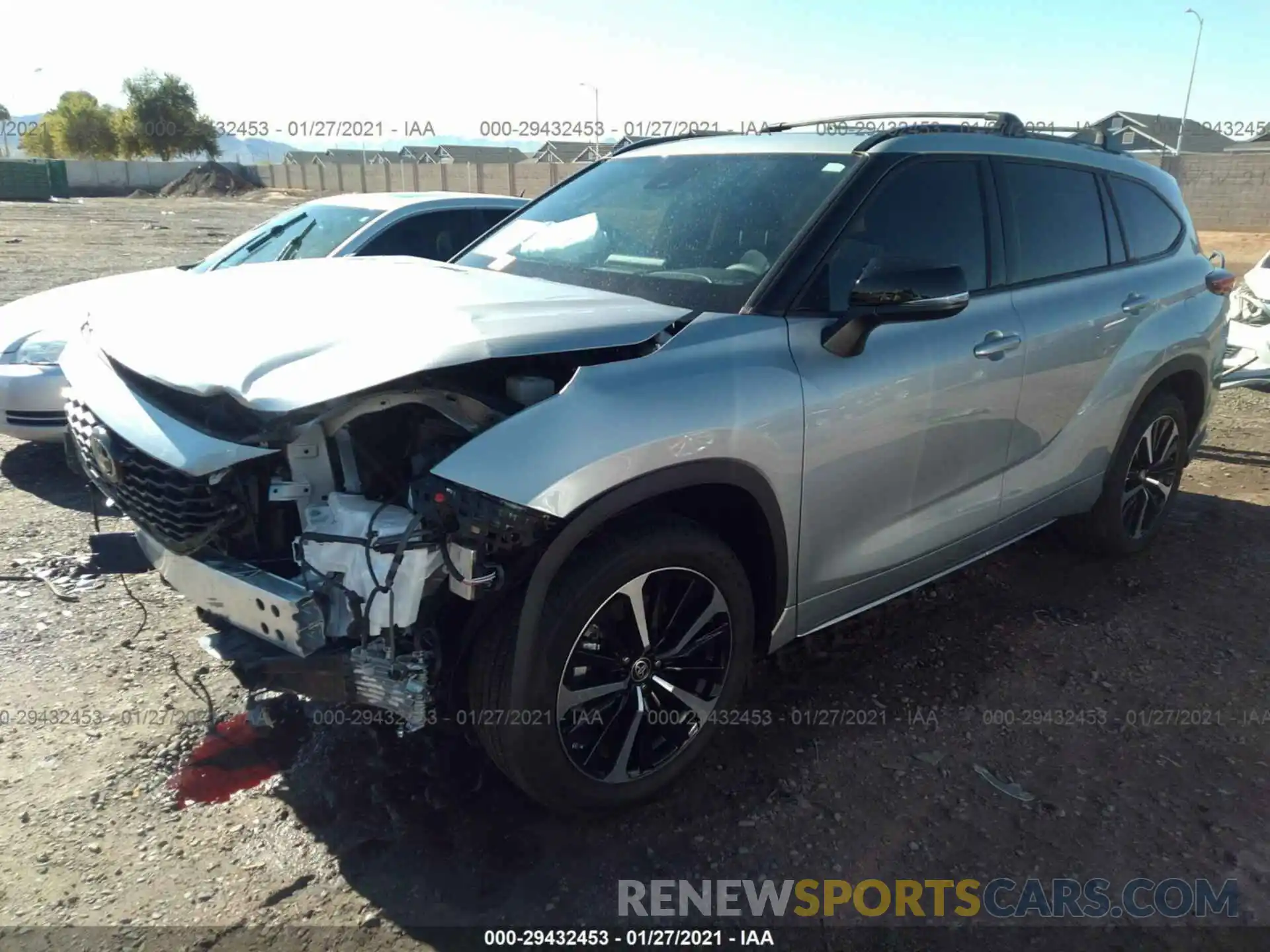 2 Photograph of a damaged car 5TDJZRBH8MS062038 TOYOTA HIGHLANDER 2021