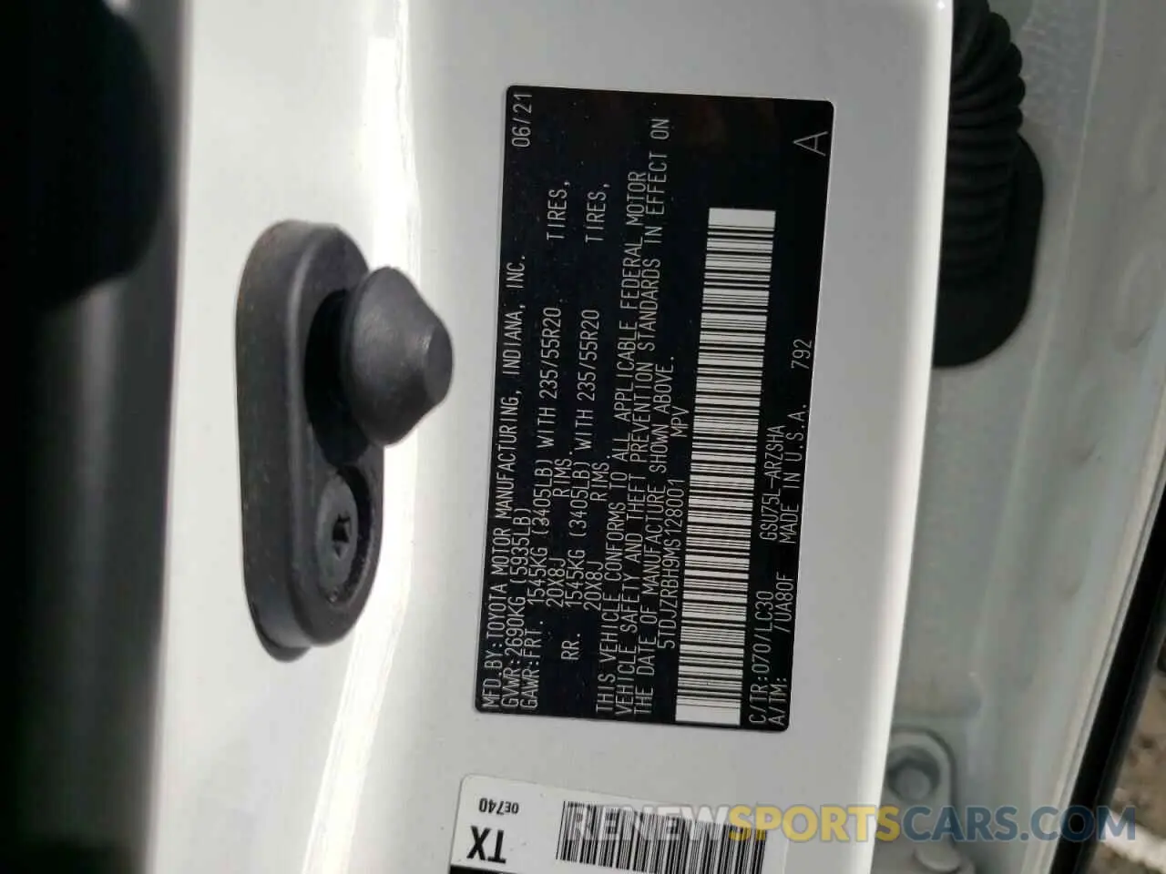15 Photograph of a damaged car 5TDJZRBH9MS128001 TOYOTA HIGHLANDER 2021