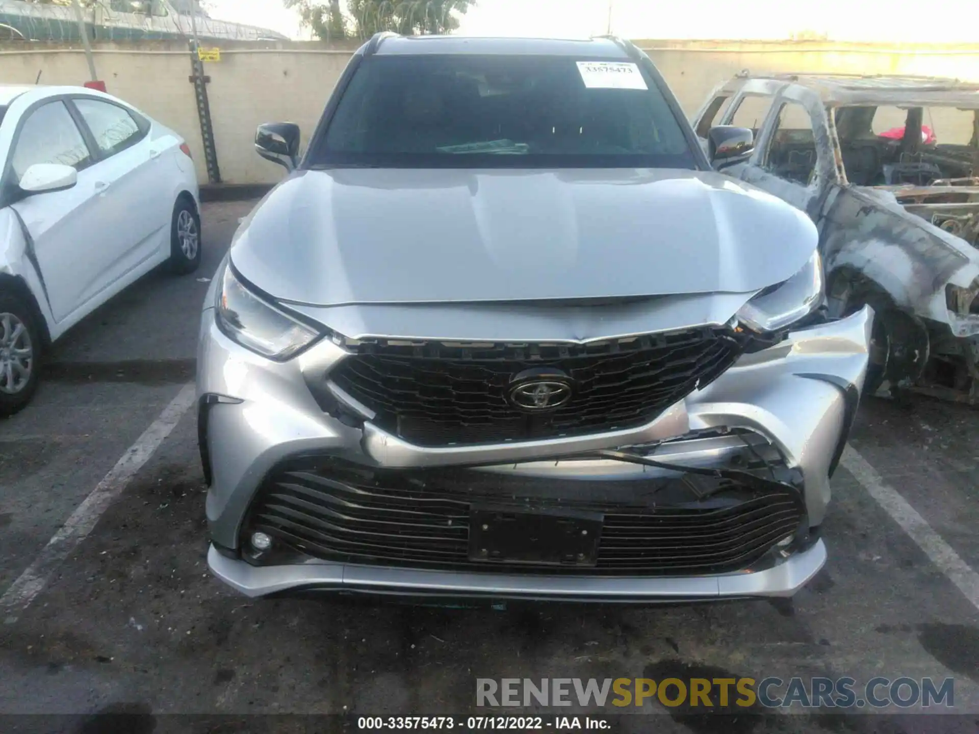 6 Photograph of a damaged car 5TDJZRBH9MS146014 TOYOTA HIGHLANDER 2021