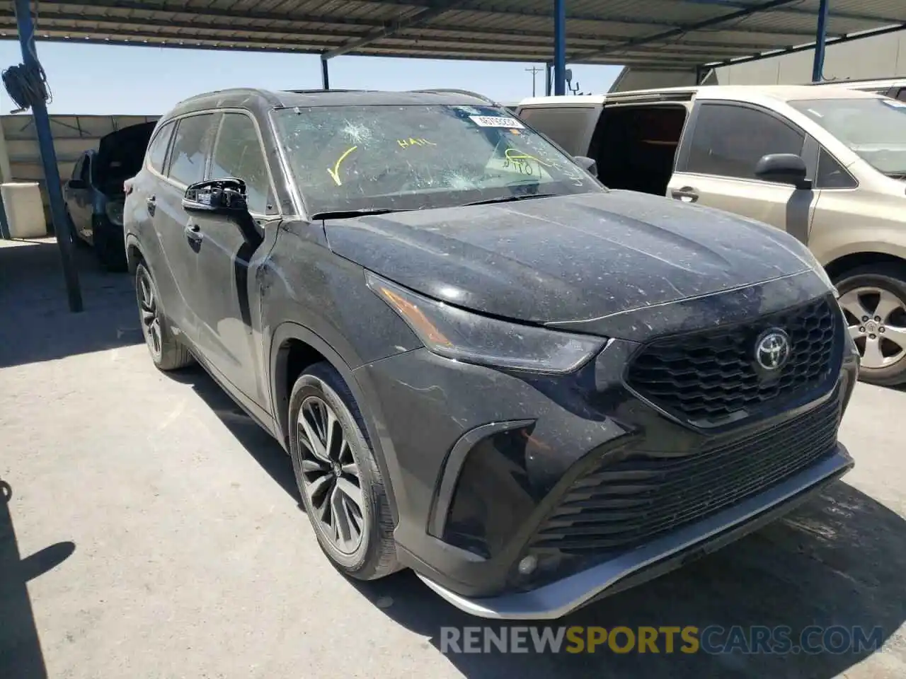 1 Photograph of a damaged car 5TDLZRAH0MS048175 TOYOTA HIGHLANDER 2021