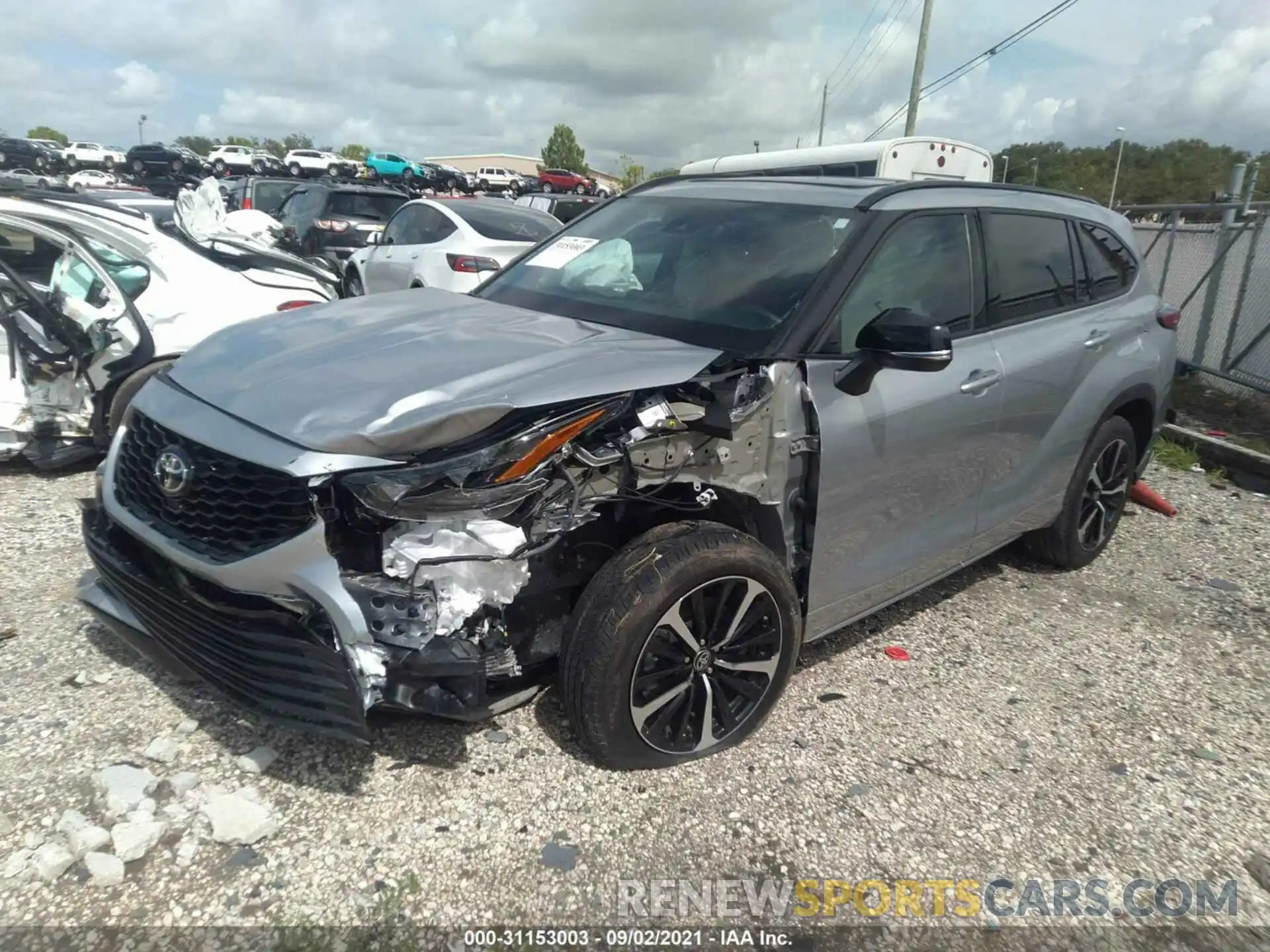 2 Photograph of a damaged car 5TDLZRAH4MS051323 TOYOTA HIGHLANDER 2021