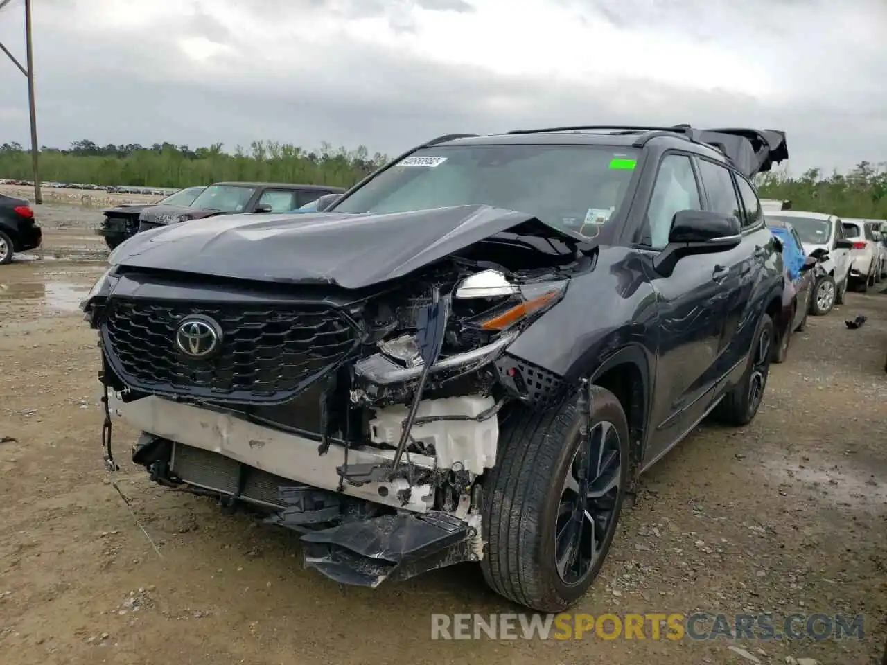 2 Photograph of a damaged car 5TDLZRAH6MS071525 TOYOTA HIGHLANDER 2021