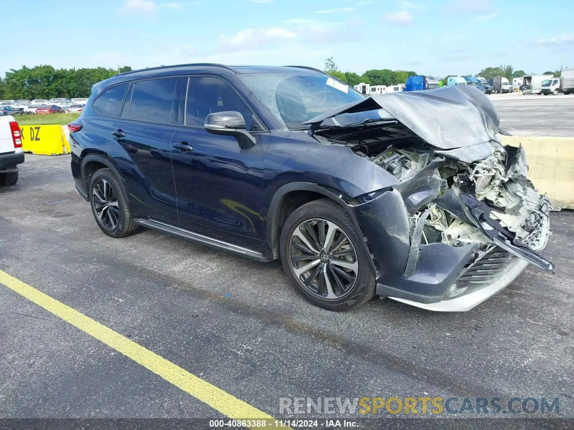 1 Photograph of a damaged car 5TDLZRAHXMS036101 TOYOTA HIGHLANDER 2021