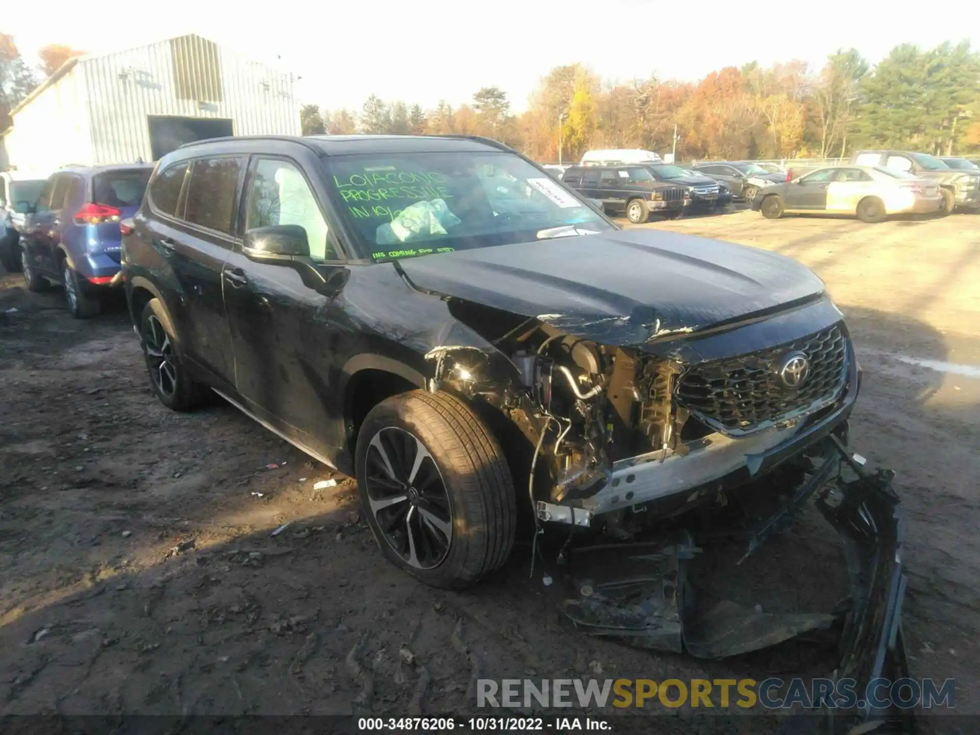 1 Photograph of a damaged car 5TDLZRBH0MS069106 TOYOTA HIGHLANDER 2021