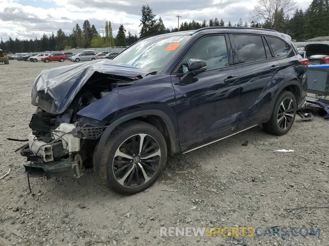 1 Photograph of a damaged car 5TDLZRBH4MS113995 TOYOTA HIGHLANDER 2021
